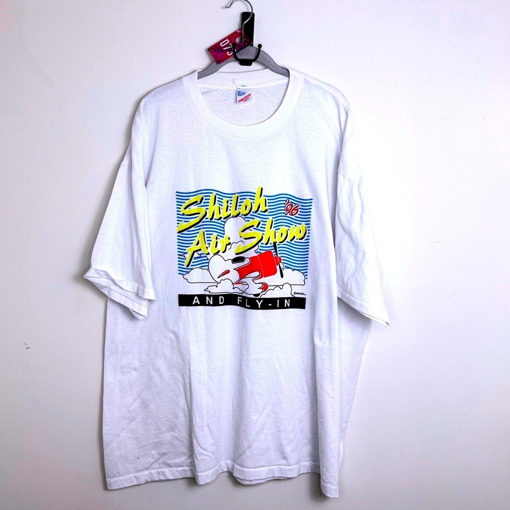 Duke T Shirts Mens XXXL White 1996 Shiloh Air Show Graphic Tee Single Stitch EUC